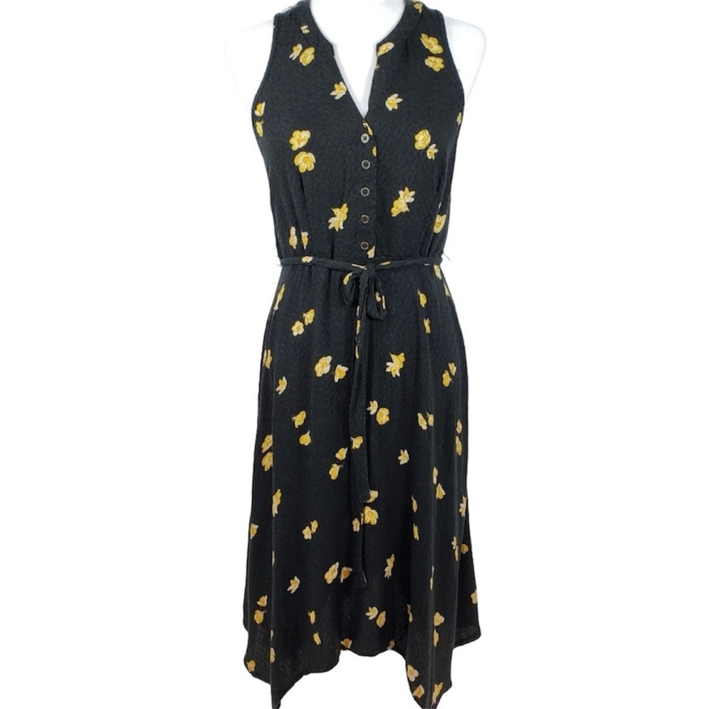 Floral Sleeveless Midi Dress M
